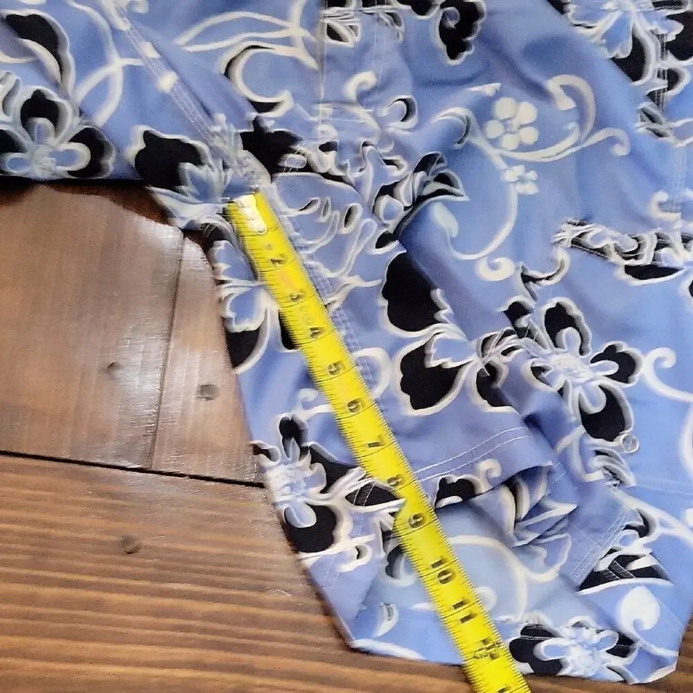 J. Crew Light Blue Floral Swim Board Shorts Mens Sz 36, Beach, Surfercore